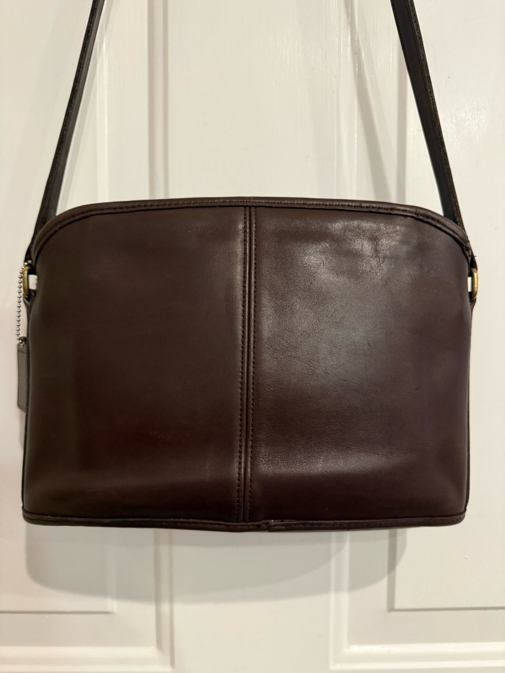 Vintage 1997 Coach Metropolis Zip Bag 9976 – Mahogany Brown Leather Crossbody - Picture 5 of 16